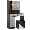 Dressing Table With Mirror Modern Makeup Desk Bedroom Vanity Table Set + Stool