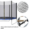 6FT 8FT 10FT 12FT 14FT Outdoor Garden Trampoline W/ Safety Net Enclosure Ladder