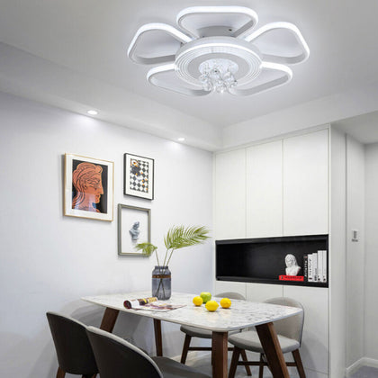 Modern 5 Heads Fan Wall Ceiling Light LED Daylight White Pendant Chandelier Lamp
