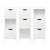 White 2 Drawers Cabinet Bedside Table Bathroom Shelf Nursery Storage Cupboard