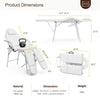 Portable Massage Table Folding Beauty Salon Tatto Therapy Couch Bed White