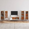 TV Cabinets 5 pcs White Solid Wood Pine B7E1