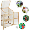 Mini Wooden Cold Frame Greenhouse Outdoor 3-Tier Raised Flower Planter Shelf