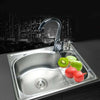 Modern Stainless Steel Kitchen Sink Single Bowl Laundry Catering Topmount Square