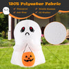 4 FT Halloween Inflatable Colorful Dimming Ghost Holding Pumpkin Blow-up Ghost