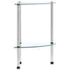 Glass Corner Shelf Unit Coffee Table Storage Display Side Table Living Room