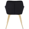 1x Dining Chair Velvet Seat Padded Breakfast Armchair w/ Backrest Kitchen Lounge