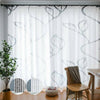 2PCS Leaves Pattern Voile Panel Net Curtain Window Curtains Home Decors 2color
