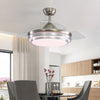 42" Dimmable Light Chandelier with Remote Control Invisible Blades Ceiling Fan