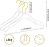 Retailshop Cloth Hanger Acrylic Suits Hanger with Gold Hook, Transparent
