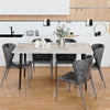 Modern Slate Marble Dining Table Black Trestle Base Rectangle Table Desk Office