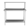 3 4 5 6ft Steel Catering Prep Tables w/ Extra Top Shelf Kitchen Dissecting Bench