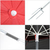 Outdoor Beach Umbrella 360°Adjustable Fishing Sun Shade Shelter with Stand Spike