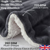 Sherpa Fleece Blanket Soft Warm Faux Fur Large Sofa Throw Bed Double King Sizes