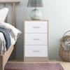 Bedside Table Storage Cabinet Chest of 3 Drawers Living Room Bedroom Furniture