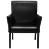 PU Leather Guest Chair Mid-Back Meeting Chair Upholstered Guest Chair Wood Frame