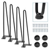 4 x Hairpin Legs / Hair Pin Legs Set for Furniture Bench Desk Table Metal 8"-28"