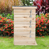 4 Tiers Langstroth Beehive Brood Box Beekeeper Beekeeping Honey Bee Hive Frames