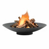 60-120cm Fire Pit Corten Steel Log Burner Bowl Bonfire Outdoor Heater Black Rust