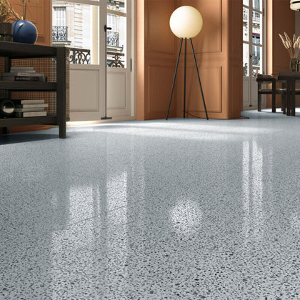 Vinyl Floor Tiles Self Adhesive Grey Granite Flooring DIY Kitchen Bathroom Home