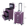 Purple Makeup Trolley Beauty Case Nail Technician Cosmetic Storage Box Organizer