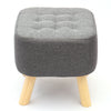 Large Square Ottoman Footstool 1Seater Pouffe Sofa Armchair Footrest Stool Wood