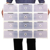 10x Plastic Shoe Storage Boxes Drawer Stackable Foldable Organiser Clear / Black