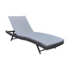 Adjustable Rattan Sun Lounger Outdoor Recliner w/ Cushion Garden Pool Daybed UK