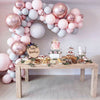 167 Balloon Arch Kit Garland Birthday Wedding Baby Shower Party (Pink/Silver)