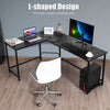 L-Shaped Corner Computer Desk Large PC Laptop Table Workstation with CPU Stand