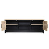 Modern TV Unit 120cm Cabinet Sideboard TV Stand Rattan Door Open Shelf Storage