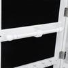 LED Jewellery Cabinet Lockable Jewelry Armoire Full Length Mirror with Drawer