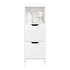 Mondeer White Bathroom Shelf Cabinet Cupboard with Drawers Storage Unit White