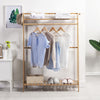 Home Nature Bamboo Clothes Rail Racks Coat Clothes Hanger Wardrobe Clothes Rail