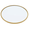 Industrial Gold Round Wall Mirror 20in Home Bathroom Wall Mounted Vanity Decor