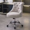 Fabric Upholstered Office Swivel Chair Button Back Computer Desk Executive Chair