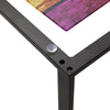 Rainbow Glass Coffee Table Metal Leg Side End Side Table Living Room Rectangle