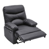 High Back Velvet Tub Armchair Leather Recliner Padded Lounge Chair Sleeping Sofa