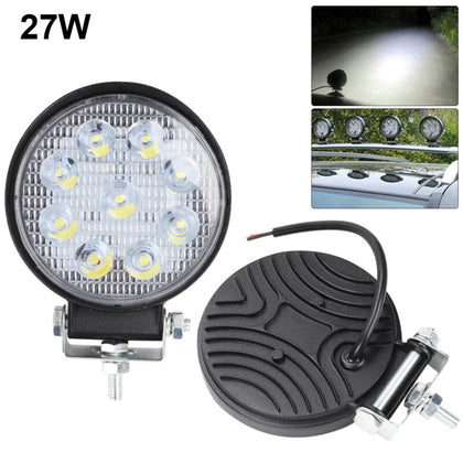 2pcs 27W Work Spot Light Car Flood Lamp Driving Lamp Reversing Offroad Jeep SUV