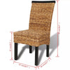 Dining Chairs 4 pcs Abaca Brown R8G7