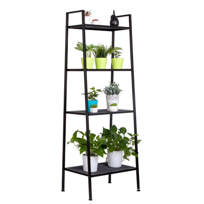 4 Tiers Stand Shelves Display Storage Shelving Unit Home Living Room Bookshelf