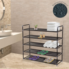 5 Tier Shoe Rack Extendable Organiser For 25 Pairs Shoes Space Saver Waterproof