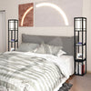 Moder Floor Lamp w/ 3 Shelves Bedroom Standing Shelf Lamp w/2 USB Ports 1 Drawer