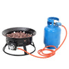 Portable Garden Gas Fire Pit Brazier Bowl Lava Rocks Heating Stove Patio Heaters