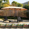Extra Large 4.6M Garden Parasol Patio Umbrella Double Side Sunshade Sofa Outdoor