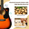 Classic Acoustic Guitar Professional Cutaway Folk Guitar W/ Multiple Accessories