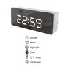 Digital LED Large Display Alarm Clock USB Charging Operated Mirror Face Design