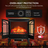 64cm Electric Fireplace Stove Freestanding Electric Stove Heater 1800-2000W