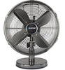 New Blaupunkt 12 inch Metal Desk Fan 3 Speed Oscillating Standing - Black Chrome
