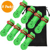 8Pcs Fluorescent Green Tent Guide Rope Tent Camping Reflecting Guy Rope 4M UK